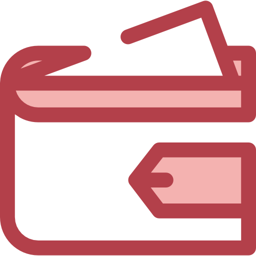 brieftasche Monochrome Red icon