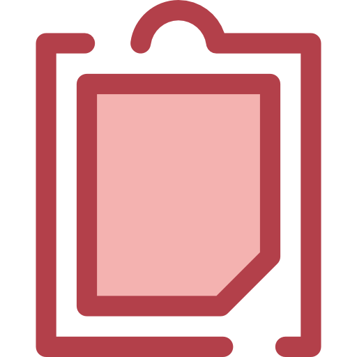 Clipboard Monochrome Red icon