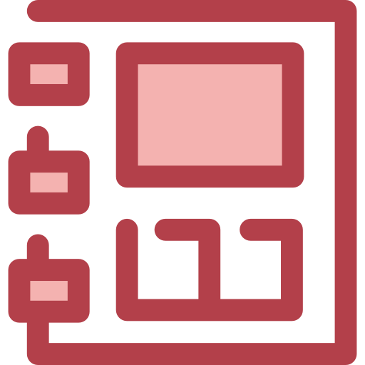 agenda Monochrome Red icon