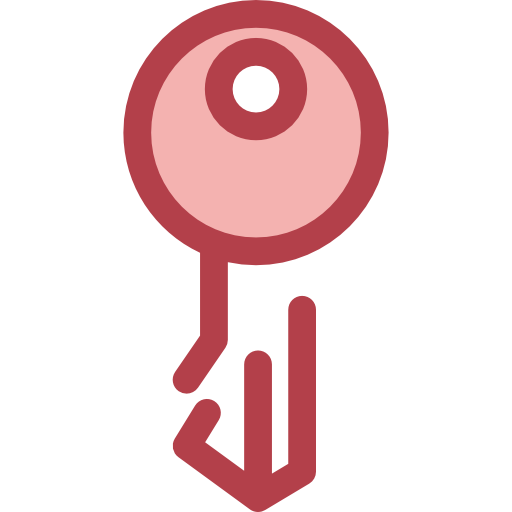 Key Monochrome Red icon