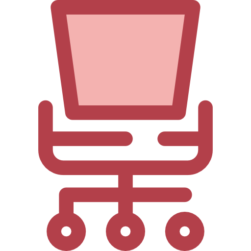 Office chair Monochrome Red icon