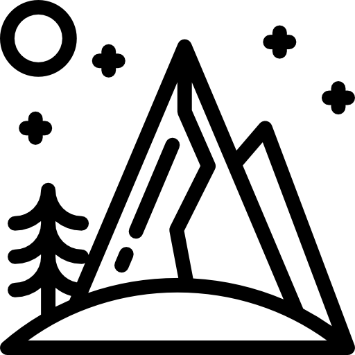 山 Detailed Rounded Lineal icon