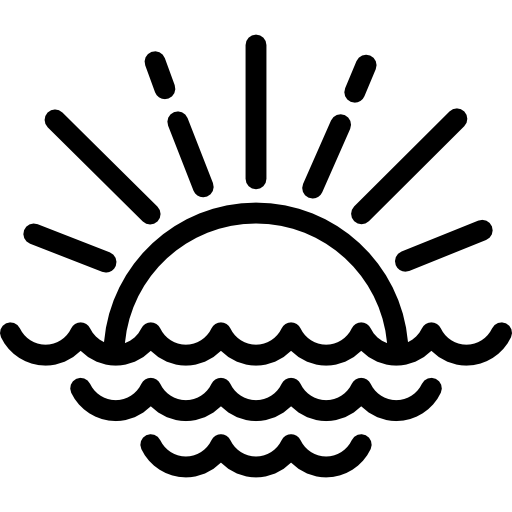 zachód słońca Detailed Rounded Lineal ikona