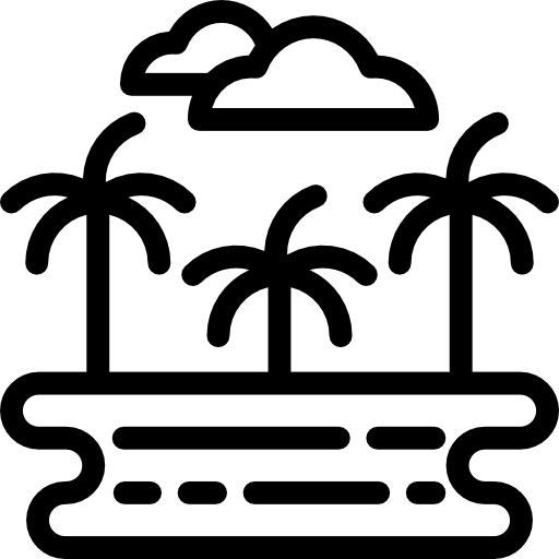 Пляж Detailed Rounded Lineal иконка