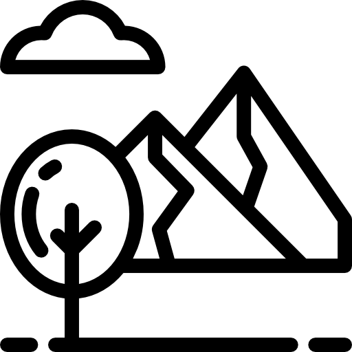 山 Detailed Rounded Lineal icon