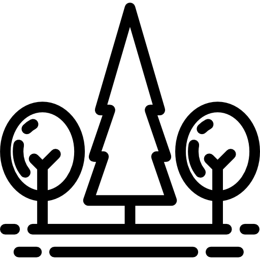숲 Detailed Rounded Lineal icon