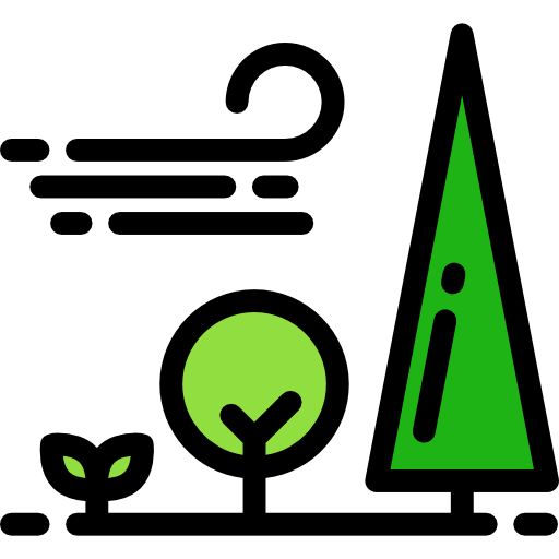 Trees Detailed Rounded Lineal color icon