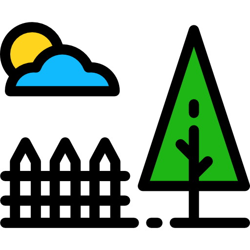 公園 Detailed Rounded Lineal color icon