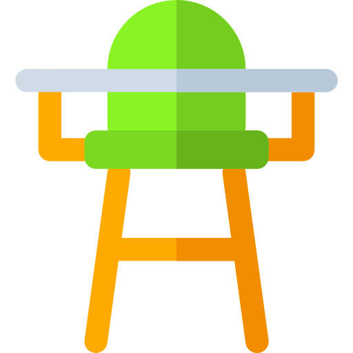 wysokie krzesło Basic Rounded Flat ikona
