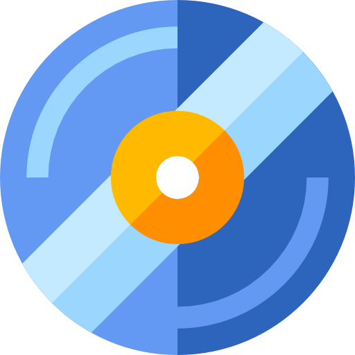 compact disc Basic Straight Flat icon