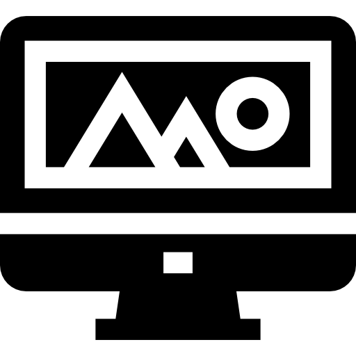 computer Basic Straight Filled icona