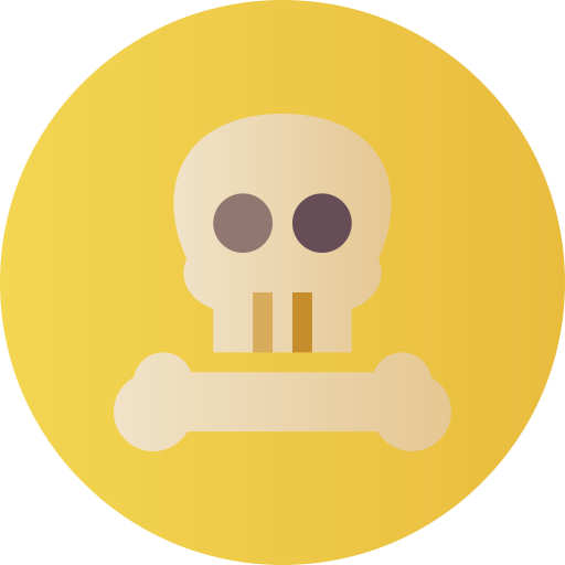 cráneo Flat Circular Gradient icono