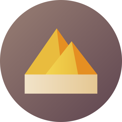 piramide Flat Circular Gradient icoon