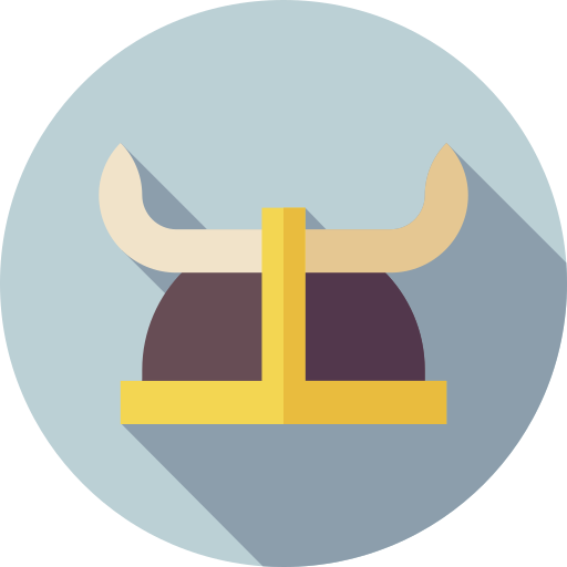capacete viking Flat Circular Flat Ícone
