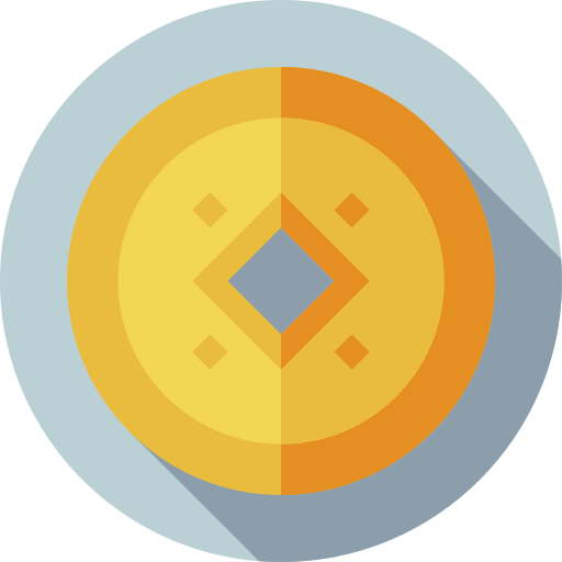 Chinese coin Flat Circular Flat icon
