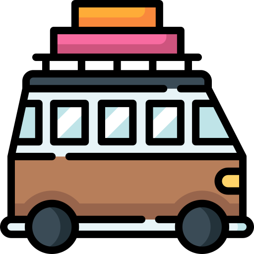 Camper van Special Lineal color icon