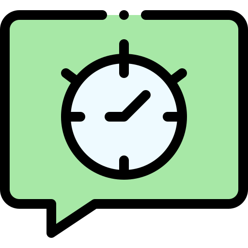 hora Detailed Rounded Lineal color icono