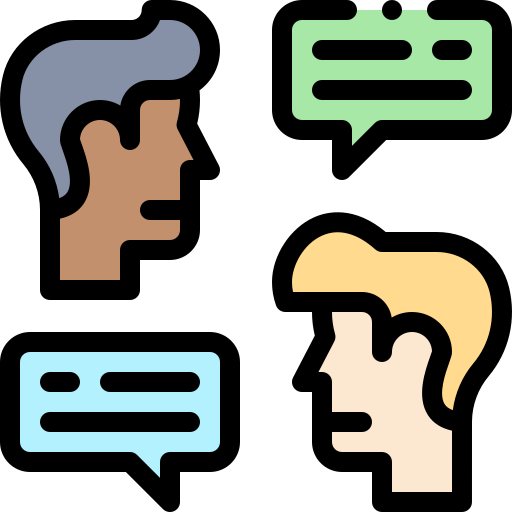 Conversation Detailed Rounded Lineal color icon