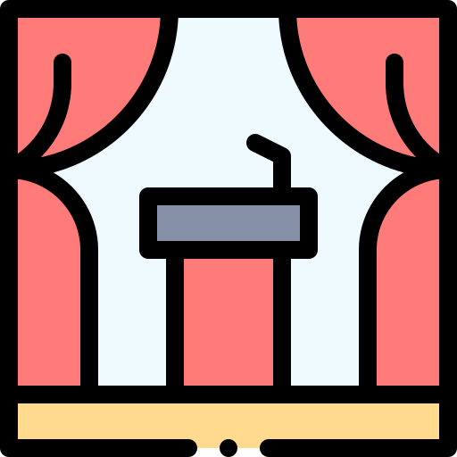 escenario Detailed Rounded Lineal color icono