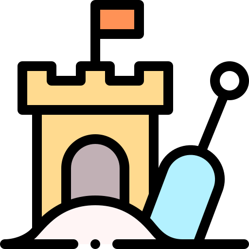砂のお城 Detailed Rounded Lineal color icon