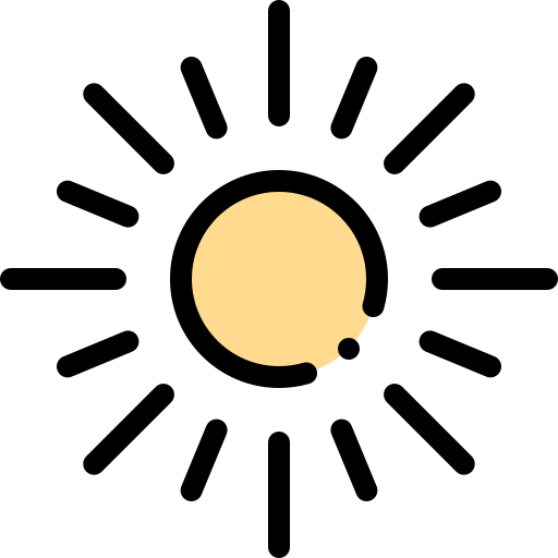 太陽 Detailed Rounded Lineal color icon