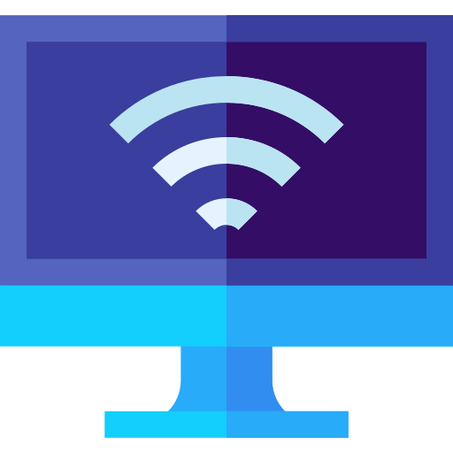 sygnał wi-fi Basic Straight Flat ikona