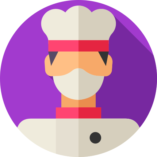 chef Flat Circular Flat icoon