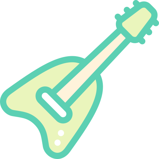 エレキギター Detailed color Lineal color icon