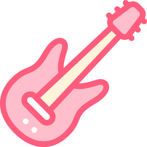 Гитара Detailed color Lineal color иконка