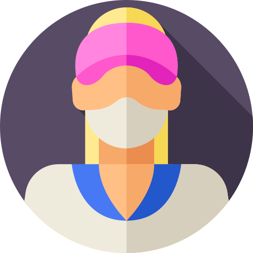 女性 Flat Circular Flat icon