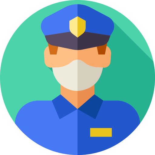Police officer Flat Circular Flat icon