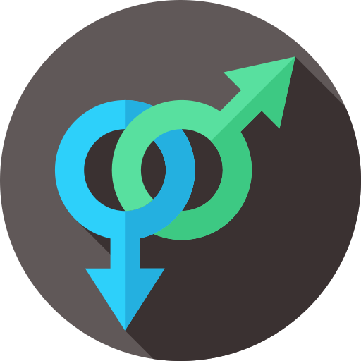 Gender fluid Flat Circular Flat icon
