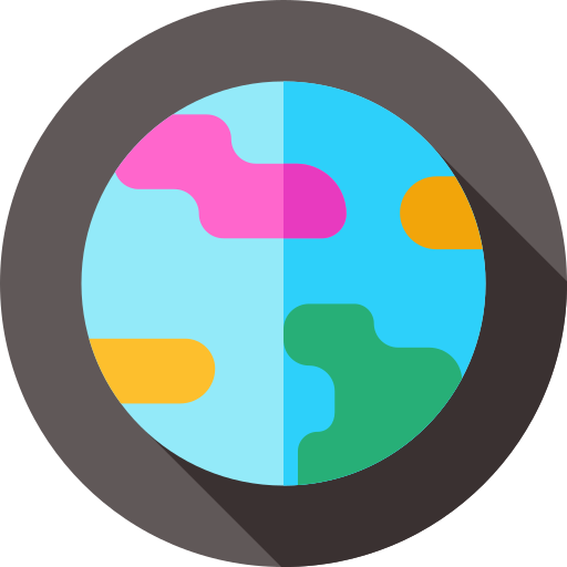 ziemia Flat Circular Flat ikona