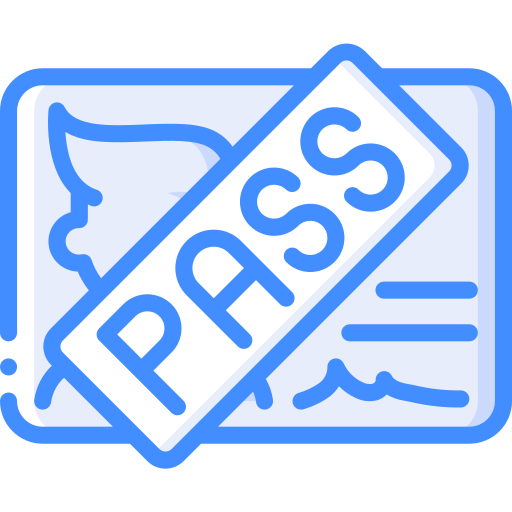 Pass Basic Miscellany Blue icon