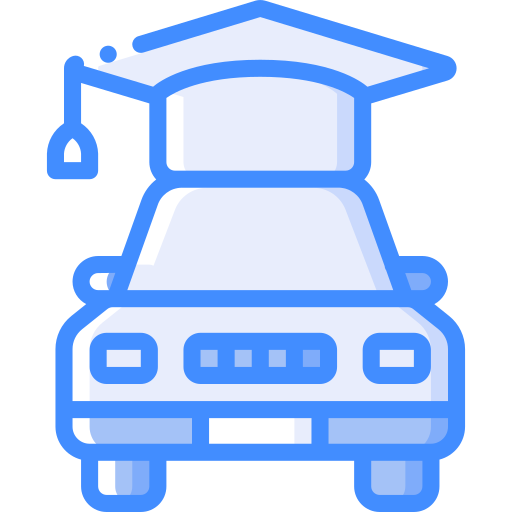 Driving school Basic Miscellany Blue icon