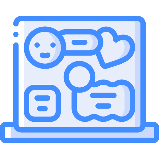 Stickers Basic Miscellany Blue icon