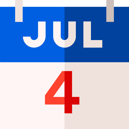 4. juli Basic Straight Flat icon