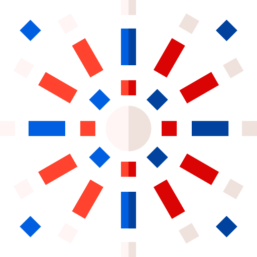 fuochi d'artificio Basic Straight Flat icona