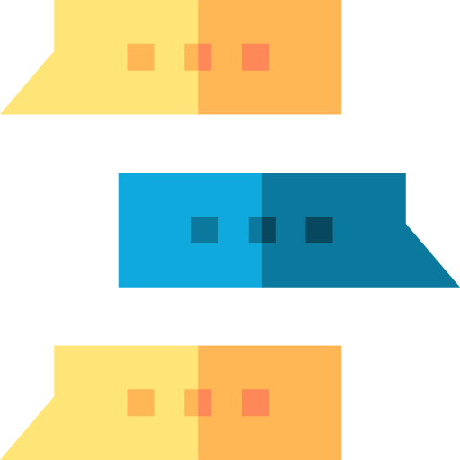 chatbox Basic Straight Flat icoon