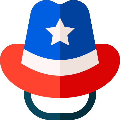 sombrero de vaquero Basic Straight Flat icono