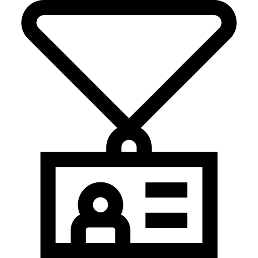 carte d'identité Basic Straight Lineal Icône