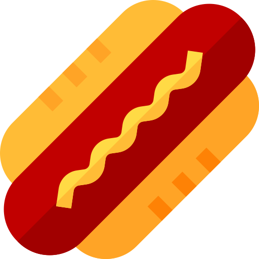 hotdog Basic Straight Flat icon