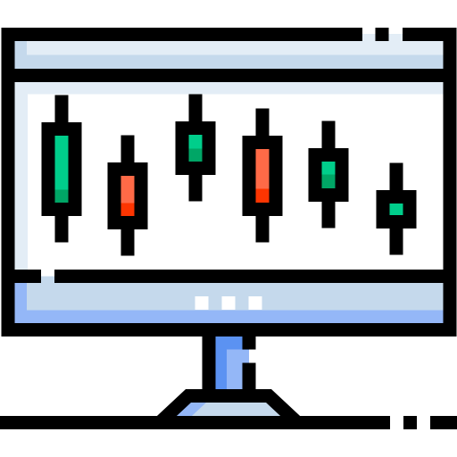 Stock market Detailed Straight Lineal color icon