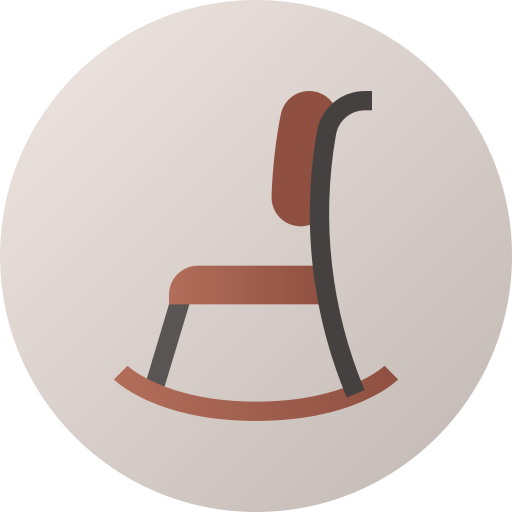 cadeira de balanço Flat Circular Gradient Ícone