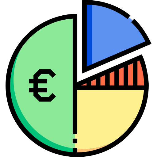 円グラフ Detailed Straight Lineal color icon