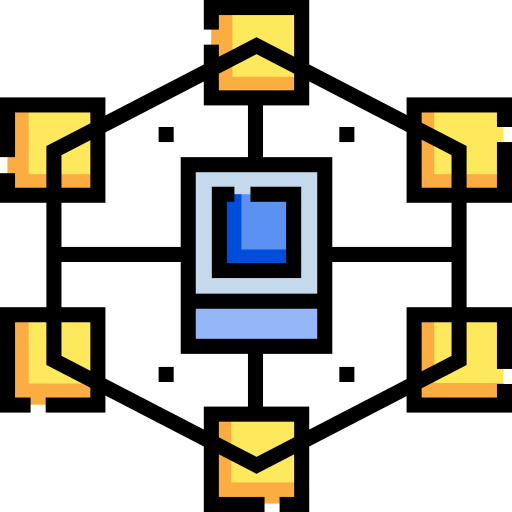 Блокчейн Detailed Straight Lineal color иконка