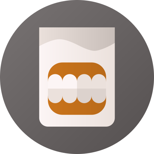 dentier Flat Circular Gradient Icône