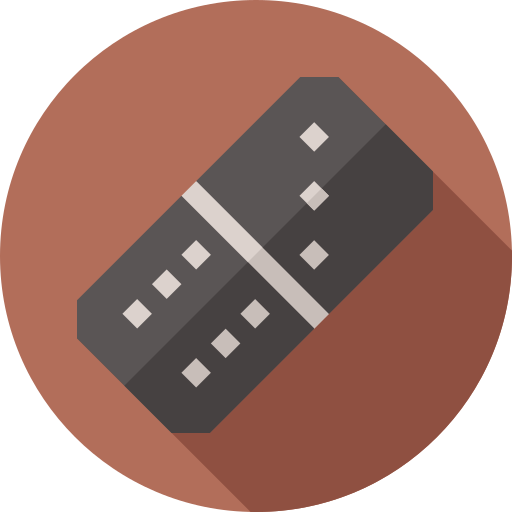 Domino piece Flat Circular Flat icon