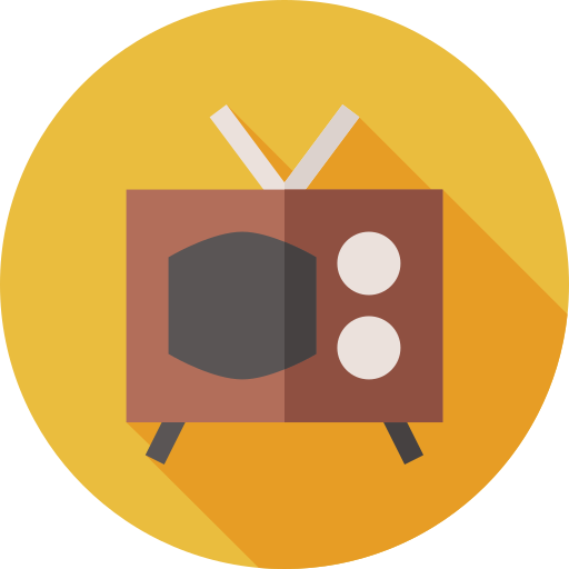 tv Flat Circular Flat icon