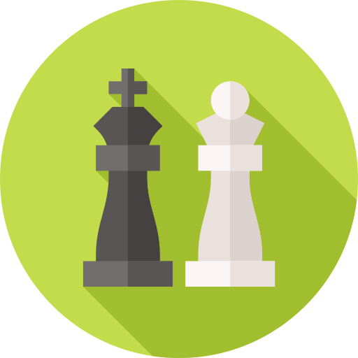 piezas de ajedrez Flat Circular Flat icono